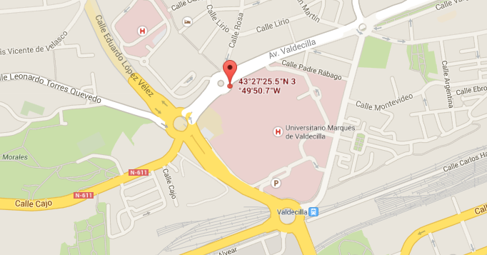 Mapa del Parking Hospital Valdecilla en Santander